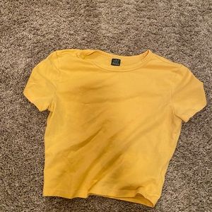 Yellow crop top
